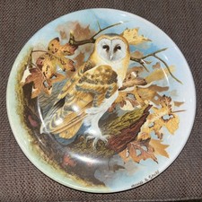 BARN OWL Plate by Coalport - Collectors Plate in THE WISE OWL  SERIES - perfect 