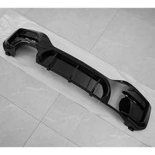 FOR BMW 1 SERIES F20 F21 2015-2019 M SPORT GLOSS BLACK REAR BUMPER DIFFUSER LIP