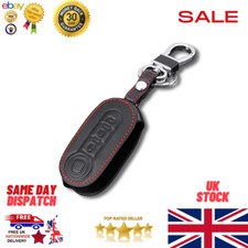 Leather Case Cover Holder For Fiat 500 500L Brava Panda Punto Remote Flip Key 3B