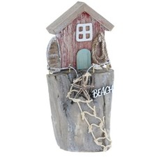 rustic nautical wooden hut on
