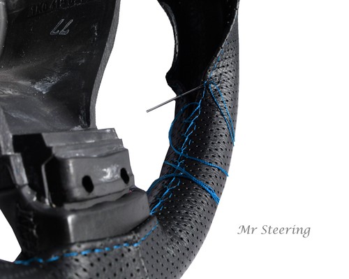 Perforated leather steering - leather,