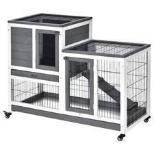 Wooden Rabbit Hutch Bunny