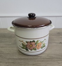 Large Vintage Floral Enamel