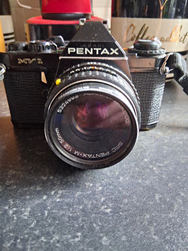 Pentax black 35mm slr - black,