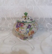 Vintage victoria china czechoslovakia pot pourri Bowl Floral Chintz