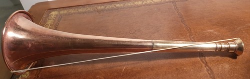 Antique hunting horn copper - antique, horn,copper