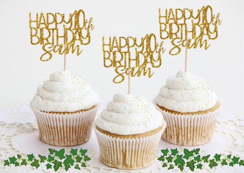 Personalised birthday cupcake - personalised,