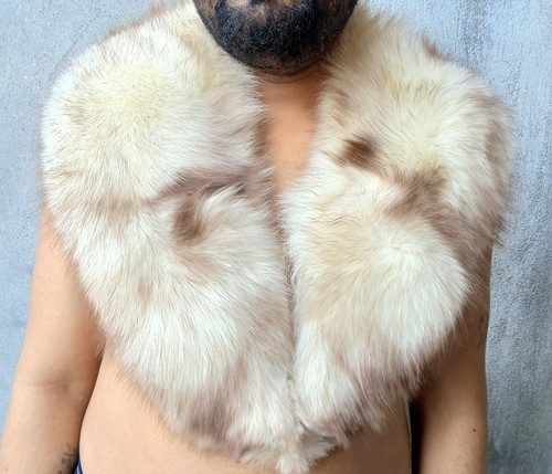 Real blue fox fur - fur, warmer