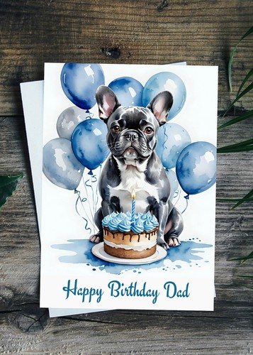 French bulldog birthday - bulldog, card