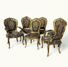 6 French Louis Style Gold Gilt