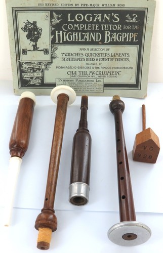 Vintage bagpipe chanters - bagpipe, &