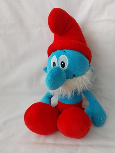 Large papa smurf soft toy - soft, with