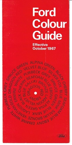 Ford colour trim - trim, 1967-1968