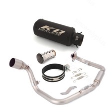 For Benelli TNT125 TNT135 2017-2025 Exhaust System Front Link Pipe Black Muffler