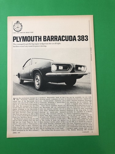 1967 plymouth barracuda 383 - barracuda,