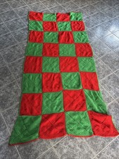 Blanket Throw Handmade Granny Square Quilt Christmas 1m x 2.20m