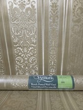 X2 1970s Vintage VYMURA ICI Wallpaper Rolls Stripe Retro 60s Mcm Gold vinyl warm