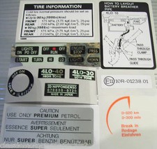 YAMAHA RD350LC CAUTION RESTORATION DECALS LABELS X 18