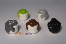 Lego Hair 21268 PICK & MIX ANY COLOURS! Black Grey Lime Reddish Brown Green