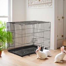 Metal Dog Cage Pet Puppy Metal Training Crate Carrier Black S M L XL XXL 5 Sizes