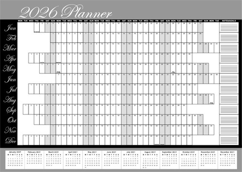 6m year planner wall - planner,