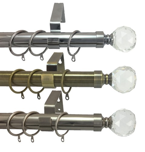 Metal curtain pole 28mm - metal,