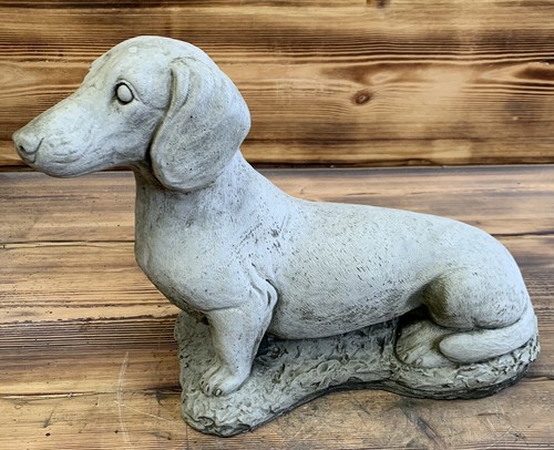Stone garden dachshund sausage - stone,