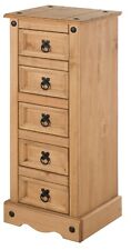 Corona Chest of Drawers 5 Drawer Bedside Narrow Cabinet Table Mercers Furniture®