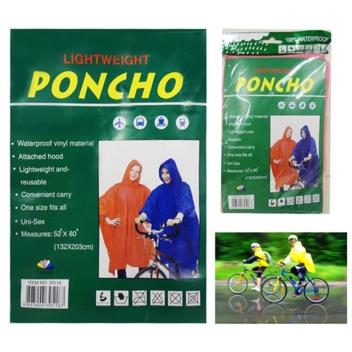 Adult raincoat poncho hooded - raincoat,