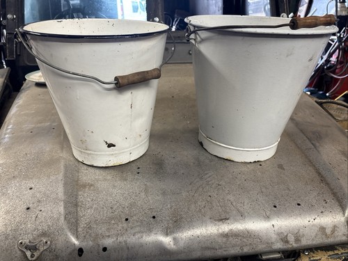Enamel milking buckets - enamel,