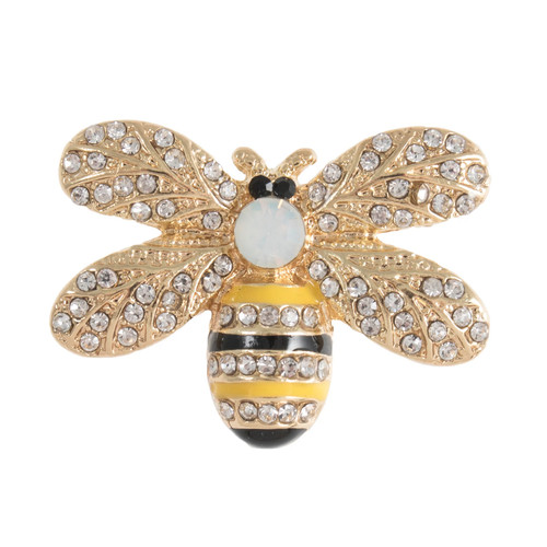 Metal diamante enamel bee - metal,