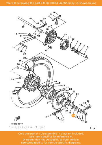 Yamaha oil seal - seal,, 93106-30004