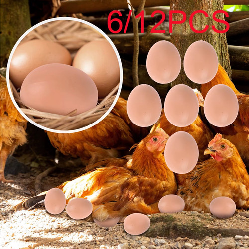 Plastic fake chicken eggs - chicken,