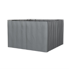10' x 12' Gazebo Sidewall Set with Hooks & C-Rings, Gray