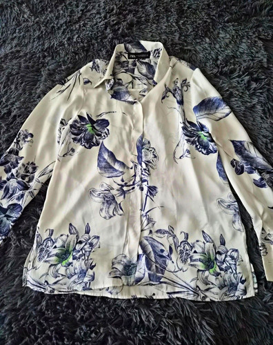 Zara womens white floral - floral, satin
