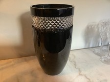 waterford crystal John Rocha Black vase