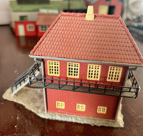 Signal box building for model