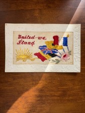 WW1 Embroidered silk postcard