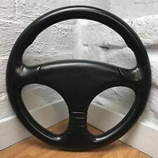 Genuine Momo V36, 360mm black leather, 3 spoke steering wheel.  D&W.   7D