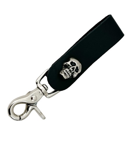 Leather strap wallet chain - leather,
