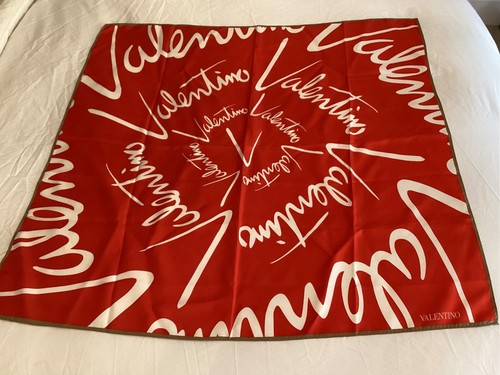 Valentino red white silk - , scarf