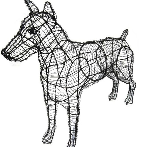 Doberman dog metal wire - metal,