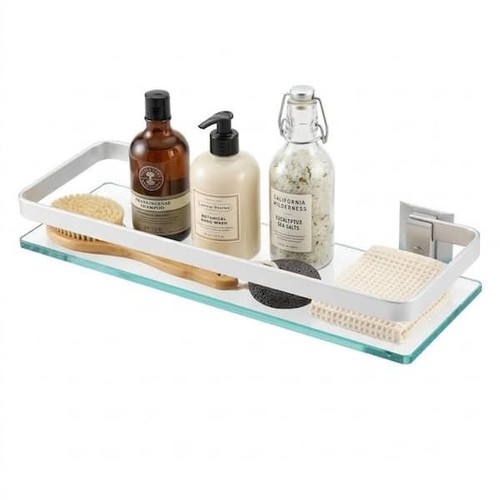 Kes glass bathroom shelf - 14",