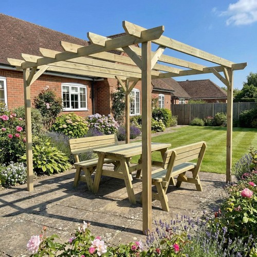 Wooden gazebo garden - gazebo, pergola