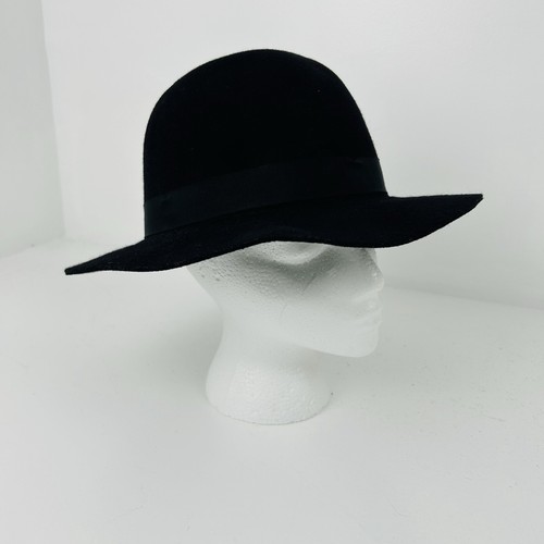 Black fedora hat felt - felt, sz