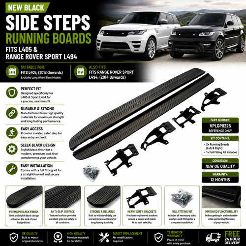 New black side steps running - new,
