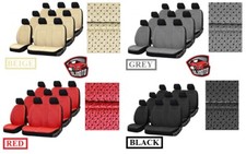 Perforated Leather Tailored Seat Covers FORD TRANSIT CUSTOM 9 SEATER 2013 - 2018