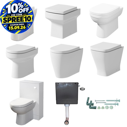 Back wall toilet btw pan - to, wc