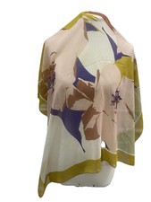S27# Valentino Women’s Silk Multicolor Vintage Scarf 34 Inch Has Stain