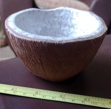 Very Rare Eric Leaper- Newlyn Pottery Cornwall-Unusual Hand Signed Coconut Dish